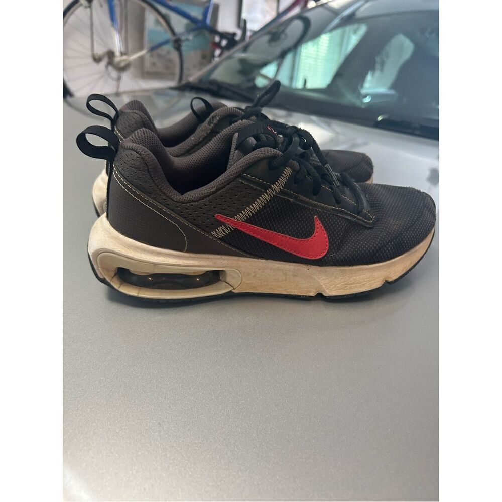 Nike Air Max Youth Sneakers Gray Black & Red Mesh